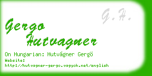 gergo hutvagner business card